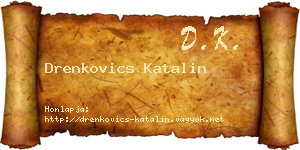 Drenkovics Katalin névjegykártya