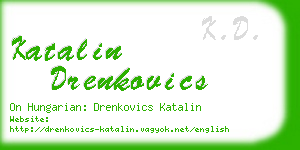 katalin drenkovics business card
